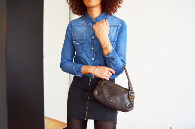 mercredie-blog-mode-suisse-geneve-fashion-blogger-denim-shirt-chemise-jennyfer-jupe-taille-haute-mango