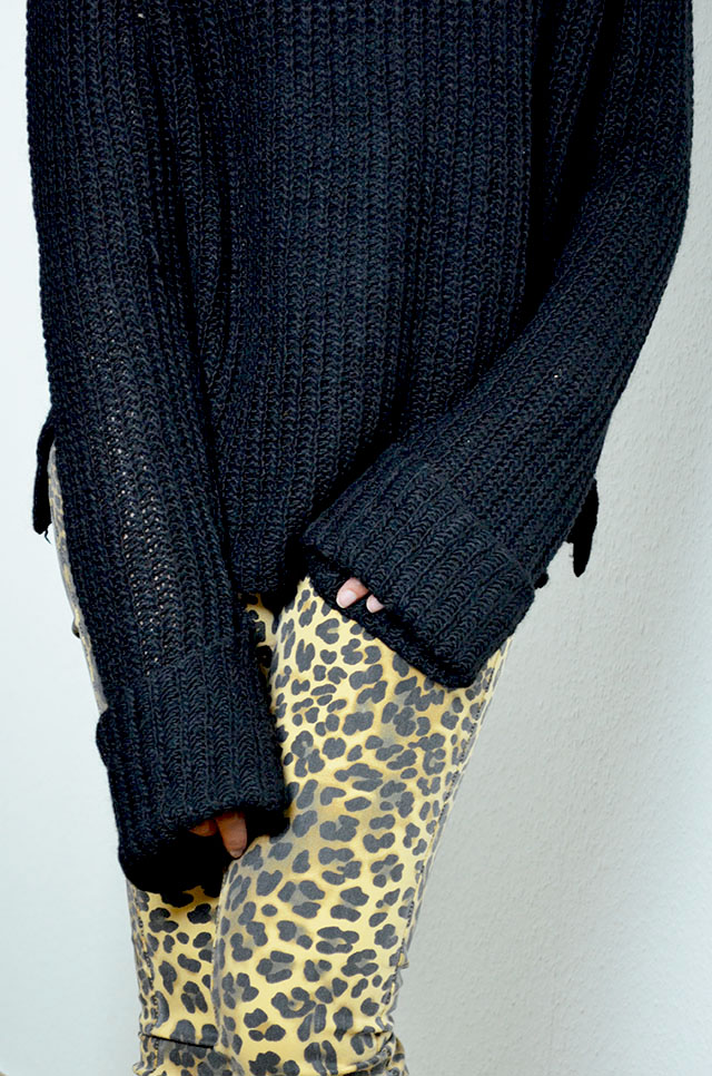 mercredie-blog-mode-geneve-blogueuse-pantalon-jeans-leopard-bague-bluesky-adi-creations-pull-zara-hiver-2013-winter-knitwear-longues-manches-oversized-sleeves-black