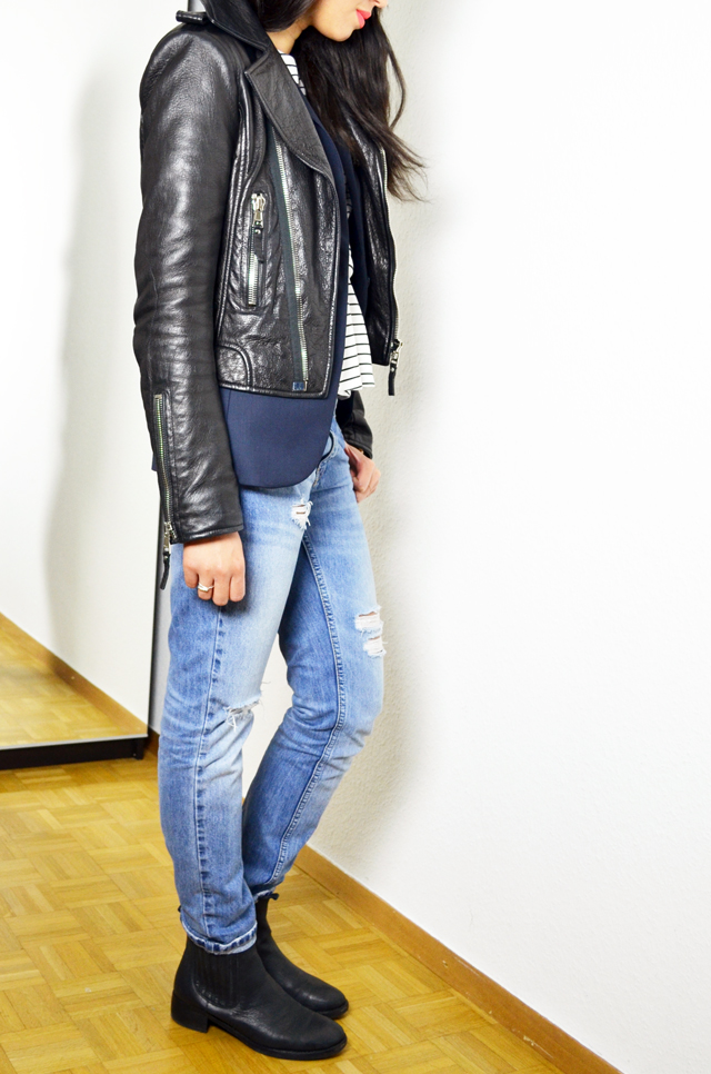 mercredie-blog-mode-suisse-geneve-asos-mariniere-boyfriend-jeans-outfit-look-chelsea-boots-pull-bear-blazer-123-balenciaga-perfecto-biker-jacket-blouson-cuir-leather