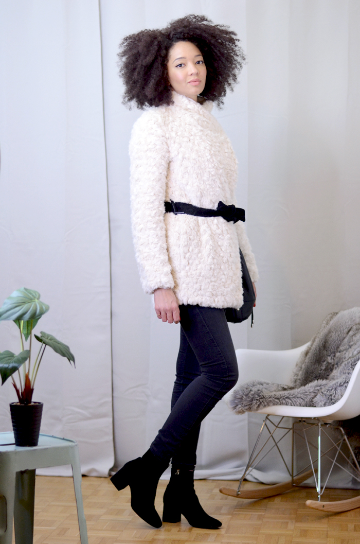 mercredie-blog-mode-soldes-promod-manteau-fausse-fourrure-sac-seau-apc-cheveux-naturels-afro-lacewig-big-beautiful-hair-outre-bottines-talons-pull-and-bear